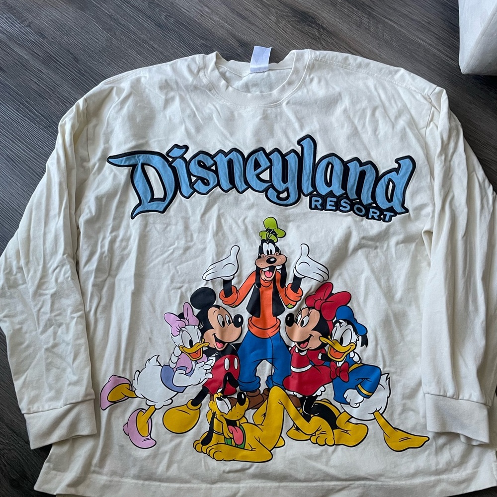 Disney Cream Long Sleeve Shirt with Classic Characters